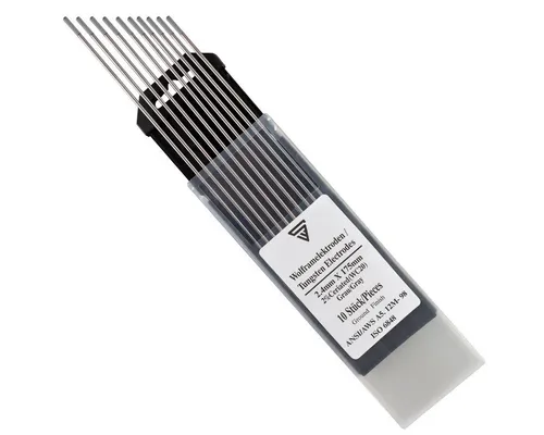 STAHLWERK WIG Wolfram Schweißelektroden 2,4 x 175 mm - WIG-Schweißgeräte, thoriumfrei und ideal für Stahl, Edelstahl, Aluminium und Kupfer. Perfektes Zündverhalten bis 220 Ampere für präzise Schweißarbeiten.