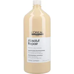 L'Oréal Professionnel Serie Expert Absolut Repair Shampoo 1500ml - Shampoo für strapaziertes Haar mit Goldenem Quinoa, repariert und restrukturiert das Haar für mehr Glanz und Geschmeidigkeit.