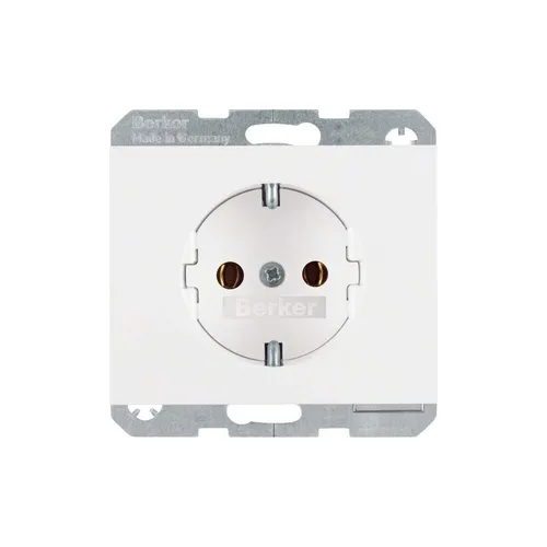 Berker 41157009 Steckdose SCHUKO, K.1, polarweiß, glänzend