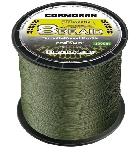 Cormoran Corastrong 8-Braid 0,10mm / 6,3kg / 300m Geflochtene Schnur Grün