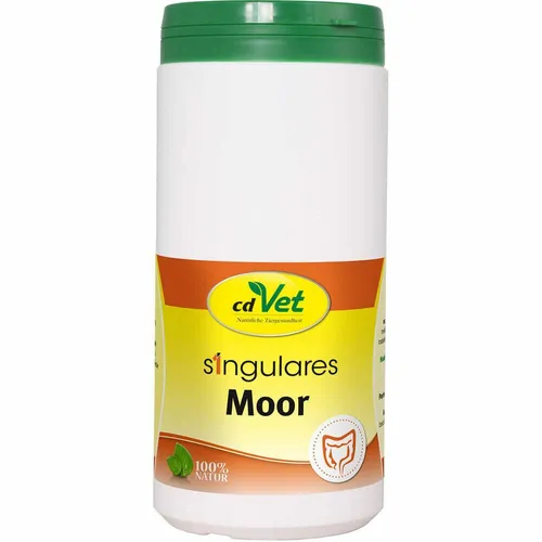 cdVet Naturprodukte Singulares Moor 430 g - Magen-Darm Unterstützung für Hunde, Katzen, Pferde und Nager - Vitamine für Hunde, 100% reines Moor zur natürlichen Unterstützung der Magen-Darm-Tätigkeit, reich an Huminsäuren und Mineralstoffen, ohne Füllstoffe oder synthetische Zusätze.