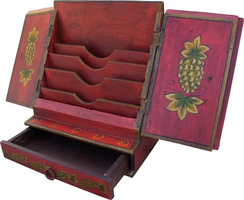 Brief- + Schreibtisch Ordner in rot von Guru-Shop