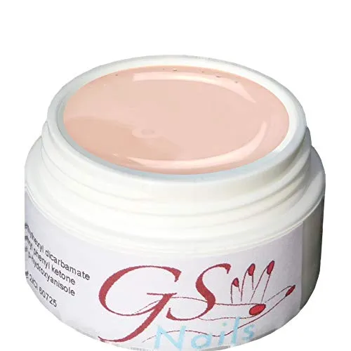 GS-Nails UV Farb-Gel für Nail-Art & Nagel-Design - 5 ml UV-härtendes Covergel - Nailgel - selbstglättendes Nagelgel - Beige 03