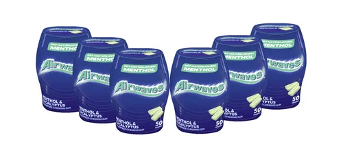 Mars GmbH AIRWAVES Kaugummis Dose Menthol & Eucalyptus - 6 Dosen - Genießen Sie mit AIRWAVES Kaugummis frische Geschmackserlebnisse! Die praktische Dose sorgt für langanhaltende Frische und ist ideal für unterwegs. Perfekt für alle, die Wert auf Geschmack und Hygiene legen.
