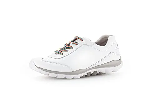 Gabor Damen Low-Top Sneaker, Frauen Halbschuhe,Wechselfußbett,Freizeitschuhe,Turnschuhe,Laufschuhe,schnürschuhe,Weiss (Se.Multi),41 EU / 7.5 UK