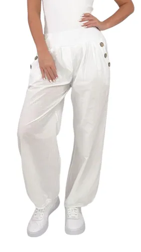 Mississhop 297 Damen leichte Sommer-Haremshose - Damen-Hosen in Einheitsgröße (36-42), super leicht und luftig für maximalen Komfort an warmen Tagen. Ideal für Freizeit, Sport oder elegante Anlässe!