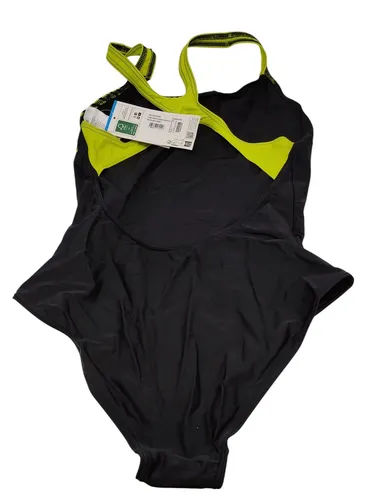 Arena Damen Badeanzug Dive Pro Back One Piece Schwarz Grün Gr 42
