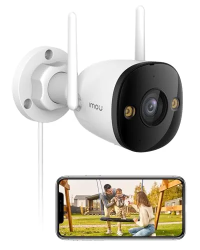 Imou 2K/3MP Überwachungskamera Aussen, WLAN IP Kamera Outdoor mit 30m Nachtsicht, AI Personenerkennung, Wasserdicht IP67, Kompatibel mit Alexa
