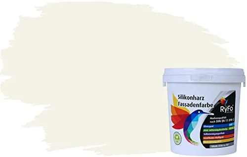 RyFo Colors Silikonharz Fassadenfarbe Lotuseffekt Zartcreme 1l - Hochwertige Silikonharz-Fassadenfarbe für den Außenbereich mit extrem hoher Deckkraft. Wetterbeständig und schmutzabweisend für eine langanhaltend schöne Fassade. Weitere Farbtöne und Größen erhältlich.