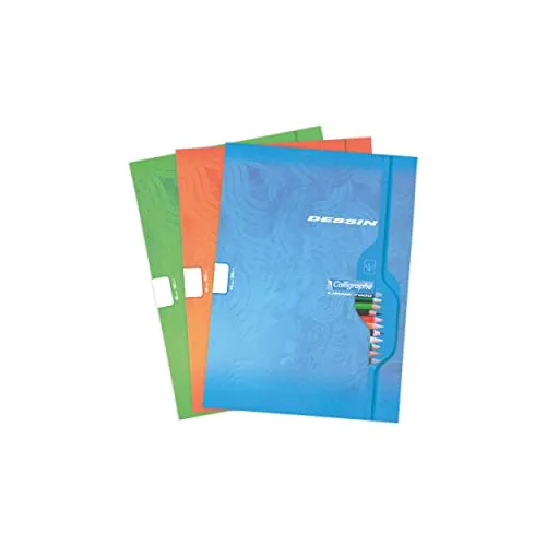 Clairefontaine 7554C - Packung mit 10 Calligraphe Heften - Personal Organizer: Robuste, wasserfeste Hefte mit 120g satiniertem Papier für angenehme Schriftführung, perfekt für Kunstunterricht und kreative Entwürfe.