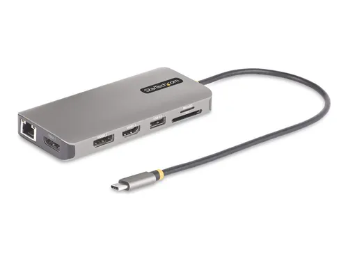 StarTech.com DREI Monitor USB-C Multiport Adapter - Weiteres Notebook-Zubehör mit dreifacher 4K-Anzeige, 100W PD Pass-Through und robustem Aluminiumgehäuse für maximale Leistung und Haltbarkeit.