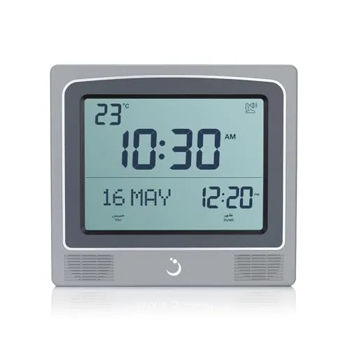 ALFAJR CW-15 Automatische Azan-Gebetsuhr für Wand und Tisch