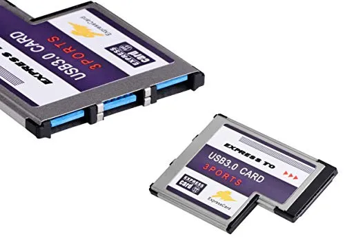 KALEA-INFORMATIQUE 54 mm Express Card (EXPRESSCARD 54) auf USB 3.0 mit 3 USB3.0 5G-Ports und FL1100 Chipsatz.
