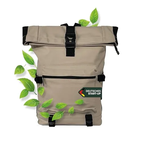 FELSKRAFT MK2 Rolltop Rucksack für Damen & Herren | Eleganter Laptop Rucksack Wasserdicht mit Laptopfach | Reiserucksack, Tagesrucksack, Schulrucksack | Für Reisen, Uni, Fahrrad, Schule, Arbeit