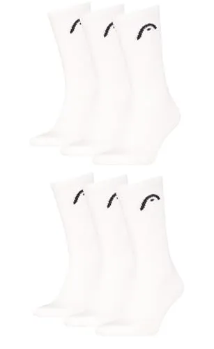 HEAD Herren Crew Sportsocken im 6er Pack 43-46, White