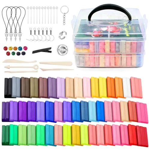 Polymer Clay Set – 50 Farben Modelliermasse für kreative DIY-Projekte