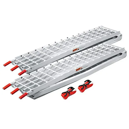 Wiltec 2X Auffahrrampe 310 cm - 1080 kg für Quad und Motorrad - Rampen für Materialtransport, ideal für Mopeds und Quads. Faltbar und rutschsicher, bieten sie sicheren Halt und eine Traglast von bis zu 1080 kg.