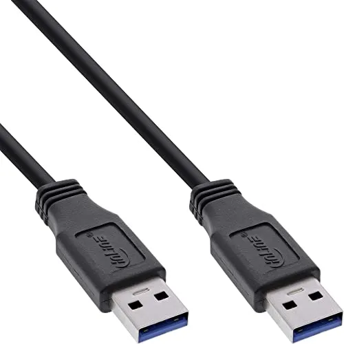 InLine 35250 USB 3.0 Kabel, A an A, schwarz, 5m
