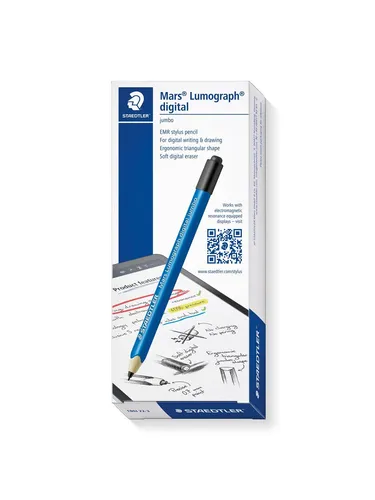 Staedtler Mars Lumograph digital jumbo Stylus pencil - Utensilien zum Schreiben und Zeichnen mit ergonomischem Design, ideal für präzises Schreiben und Zeichnen auf Touchscreens ohne Aufladen.