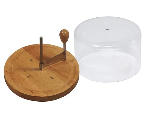 KESPER® Käsehobel mit Haube für Tête de Moine - Käsehobel für Tête de Moine Käse, mit eleganter Haube für optimalen Aromaschutz und präzises Hobeln für perfekten Genuss.