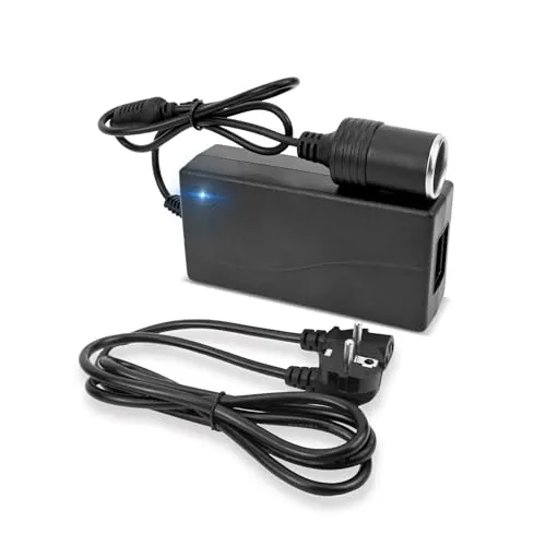 KFZ Netzadapter 5A 60W, Spannungswandler 230V auf 12V, Adapter Zigarettenanzünder Steckdose,AC auf DC Adapter 12V auf 230V,für Kühlbox, Dashcams, Fahrrekorder, Auto-Ladegerät