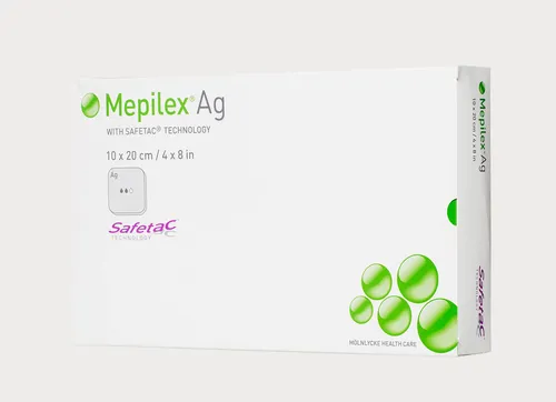 MÃ¶lnlyckeÂ® MepilexÂ® Ag Antimikrobieller Schaumverband mit SafetacÂ® GrÃ¶ÃŸe 1