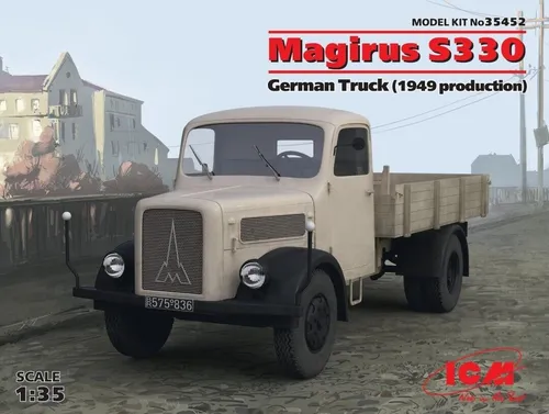 Plastikbausatz ICM Lieferwagen German Truck Magirus S330 1949 1:35 No35452