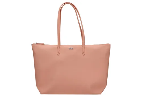 LACOSTE Miami Shopper Bag in Lachsfarben - Elegante Shopper Bag mit großzügigem Hauptfach, ideal für DIN A4. Aus recyceltem Material, ausgestattet mit verstärkten Henkeln und praktischem Zipperfach für mehr Ordnung.