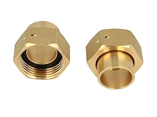 Schlösser Wasserzähler Verschraubungs Set mit 22 mm Lötmuffe x 1 Zoll Überwurfmutter - ms-blank - 0022452200001
