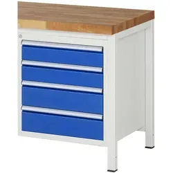 Rau Schubladenschrank Modell L3.6 - Unterbauschrank mit 4 robusten Schubladen - Praktischer Unterbauschrank mit 4 Schubladen, Tragkraft 100 kg, ideal für Werkstätten und Büros. Robuste Stahlblechkonstruktion, pulverbeschichtet und komplett montiert.