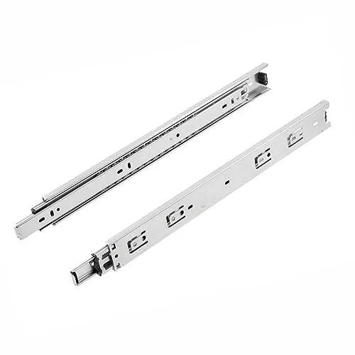 SOTECH 1 Paar Vollauszüge KV-50-H45-L250-NF 250 mm (50 Kg Belastbarkeit, Höhe 45 mm, Stahl verzinkt) Teleskopschiene Schubladenschiene