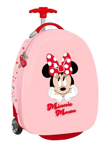 safta Minnie Mouse Naive Kabinentrolley, 40,6 cm, Koffer mit Rädern, Sicherheitsschloss, Leichter Koffer, 28 x 23 x 43 cm, Hellrosa, M, Casual