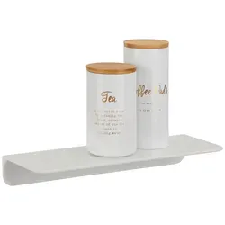 Schütte Duschablage 10500, weiß - Praktische Badablage zum Kleben - Badablage aus Kunststoff (35 x 5 cm) mit einfacher Montage ohne Bohren, max. Belastbarkeit 8 kg und elegantem Design für jedes Badezimmer.