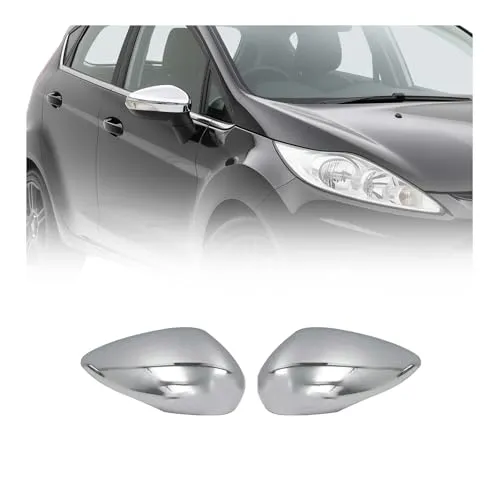 Spiegel Abdeckung Spiegel ABS für Ford Fiesta/B-Max 2008-2017 - Außenspiegelkappen in Chrom-Optik, verleihen Ihrem Fahrzeug einen eleganten Look und sind langlebig aus robustem ABS-Material.