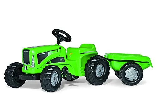 Rolly Toys Futura Trettraktor mit Anhänger - Tretfahrzeug für Kinder ab 2,5 Jahren, mit abnehmbarem Anhänger und robusten Rädern für sicheres Fahren im Freien.