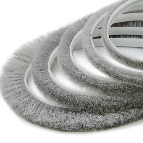 20m DQ-PP Bürstendichtung GRAU 6,9mm x 6mm Dichtungsbürste für Türen selbstklebend Bürstenleiste Winddicht Türbürste Insektenschutz