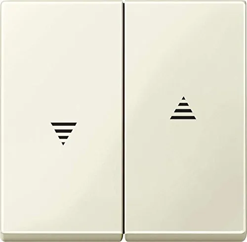 Merten Abdeckung Wechselschalter System M Weiß 432444 - Wippe für Rollladenschalter und -taster, elegantes weiß glänzendes Design für modernes Smart Home