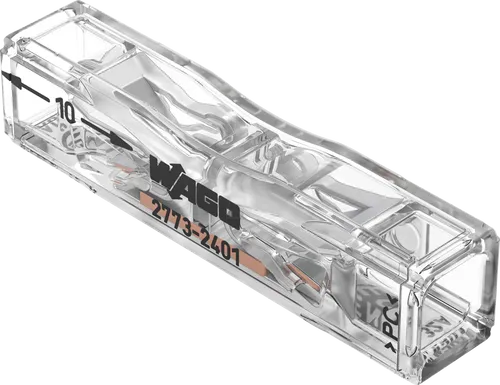 WAGO 2773-2401 - PUSH WIRE Inline-Spleissverbinder - Verbindungsklemmen mit werkzeugloser Push-in-Technik, ideal für einfaches Verlängern und Reparieren von Leitungen auf kleinstem Raum.