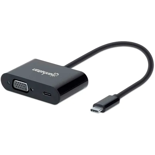 Manhattan USB-C auf VGA-Konverter mit PD-Ladeport