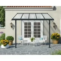 Palram - Canopia Terrassendach Sierra Alu 314x295 cm - Hochwertige Terrassenüberdachung aus Aluminium und Polycarbonat, einfache DIY Montage und hohe Schneelast von bis zu 100 kg/m² für sicheren Schutz bei jedem Wetter.