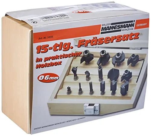 Brüder Mannesmann Fräsersatz, mit 6 mm Schaft, 15-teilig | M54515