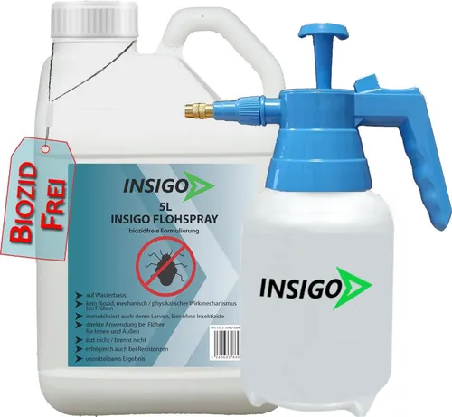 INSIGO Flohspray - Effektive Insektenbekämpfung - INSIGO Flohspray ist ein innovativer Hilfsstoff zur gezielten Bekämpfung von Insekten. Die spezielle Formel sorgt für eine schnelle und gleichmäßige Anwendung, ideal für Innen- und Außenbereiche.