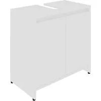 Waschbeckenunterschrank 60 cm - Modernes Badmöbel - Badmöbelset in Räuchereiche, freistehend und mit 2 Türen, ideal für ein stilvolles Badezimmer. Perfekt für optimalen Stauraum und modernes Design.