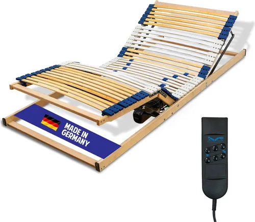 Coemo elektrischer 7 Zonen Lattenrost eRost 120x200 cm - Ergonomischer Lattenrost mit 7 Zonen und motorisierter Kopf- und Fußteilverstellung für optimalen Schlafkomfort. Ideal für alle Matratzenarten und mit Notabsenkung ausgestattet.