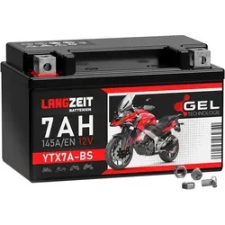 Langzeit Gel Motorradbatterie YTX7A-BS 7Ah 12V