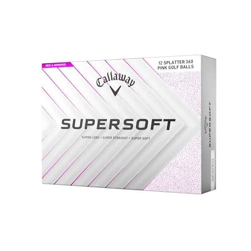 Callaway Supersoft 2025 Golfbälle 12 Stück Pink Splatter