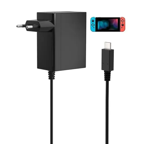 Newding Netzteil Kompatibel mit Switch OLED Lite, 15V 2.6A USB-C AC Adapter