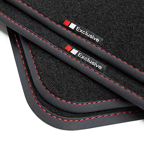 teileplus24 EF201 Gummimatten für VW Golf 4 Variant - Hochwertige Fußmatten im Exclusive-line Design, passend für VW Golf 4 (1997-2003). Strapazierfähig und rutschfest dank spezieller Rückenbeschichtung. Inklusive kostenloser ovaler Befestigung auf Wunsch.