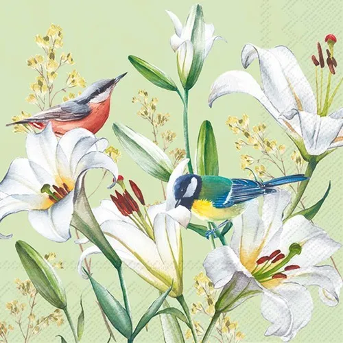 Servietten Birds in Lilies von IHR