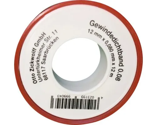 Produktbild PTFE-Gewindedichtband 0,08 mm Stärke x 12 mm x 12m
